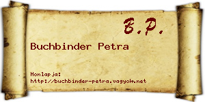 Buchbinder Petra névjegykártya